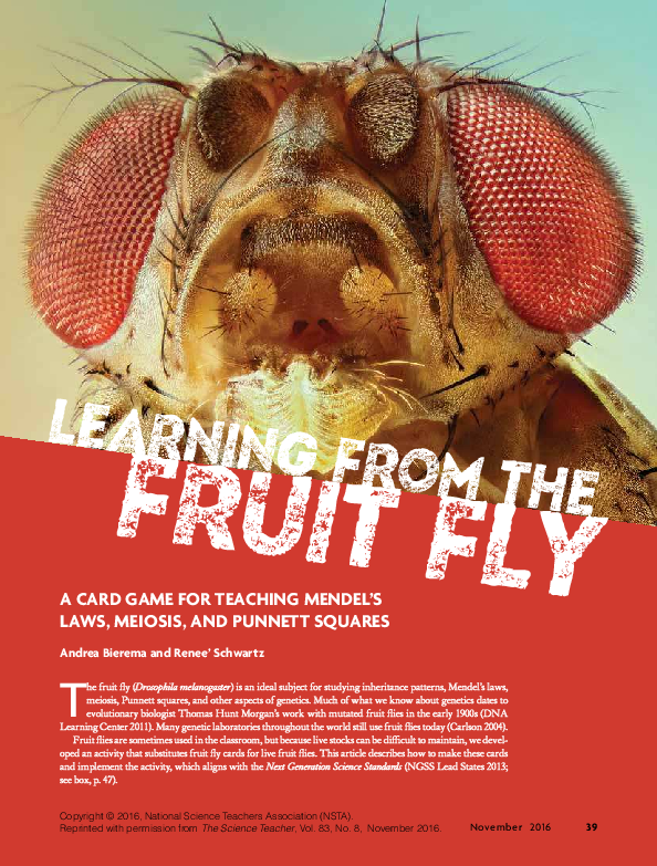 (PDF) Learning from the Fruit Fly A Card Game for Teaching Mendel's