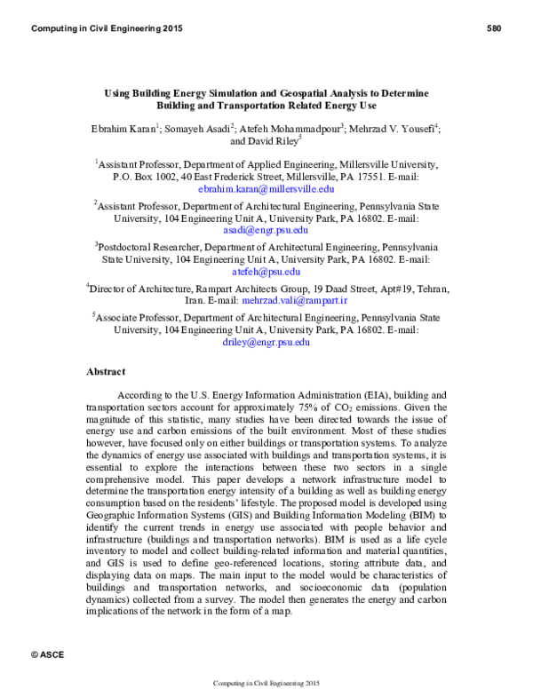 Picture Idea: Pdf Using Building Energy Simulation And Geospatial Analysis To