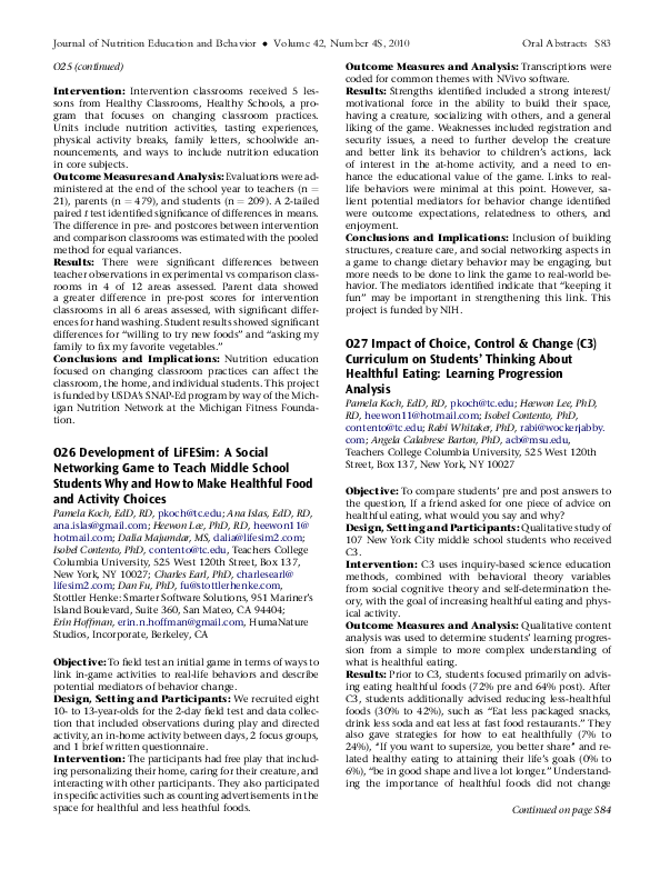 (PDF) Impact of Choice, Control & Change (C3) Curriculum on Students ...