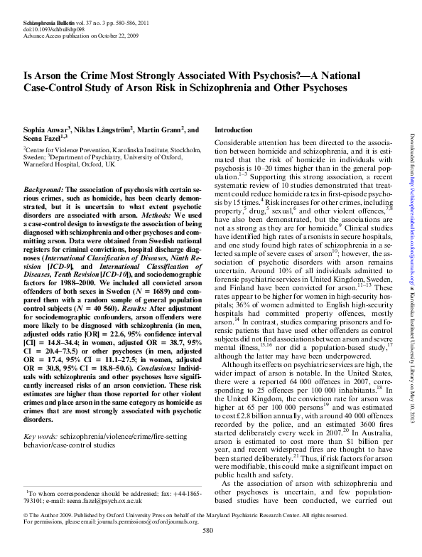 Famous arson case study picture