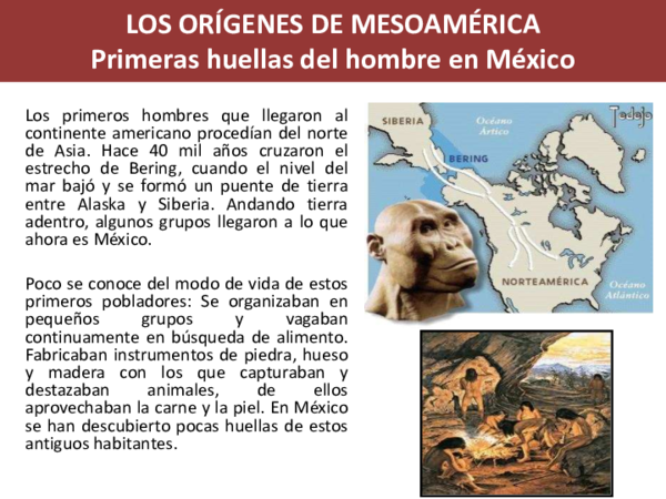 (PDF) LOS ORÍGENES DE MESOAMÉRICA Primeras huellas del hombre en México