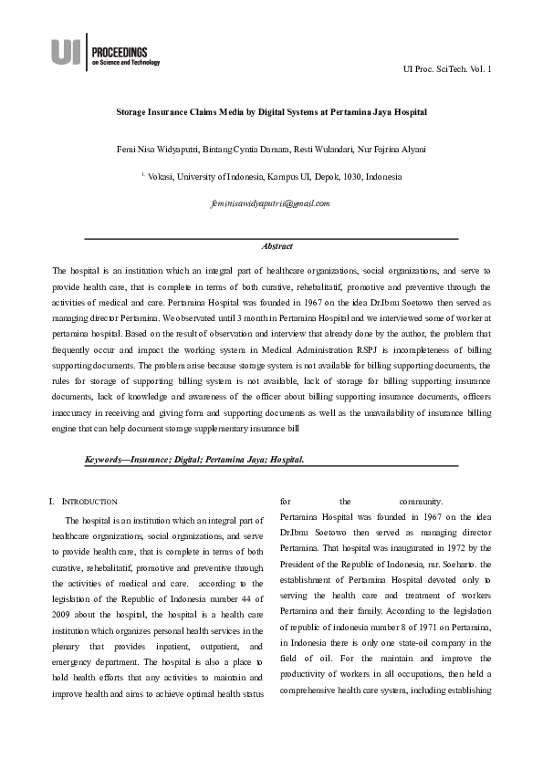 (DOC) Storage Insurance Claims Media by Digital Systems at Pertamina