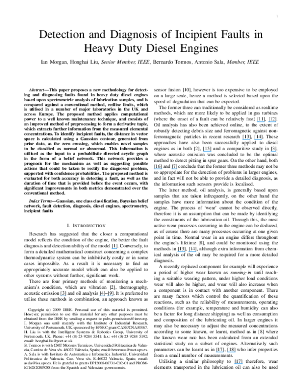 (PDF) Detection and Diagnosis of Incipient Faults in Heavy-Duty Diesel ...