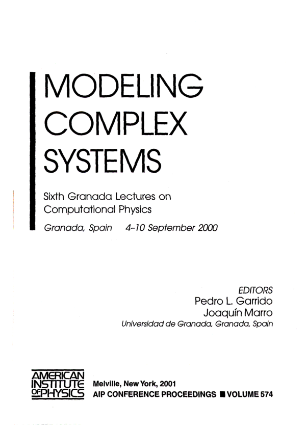 (PDF) Modeling complex systems