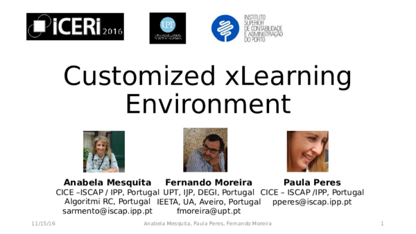 (PPT) Customized xLearning Environment