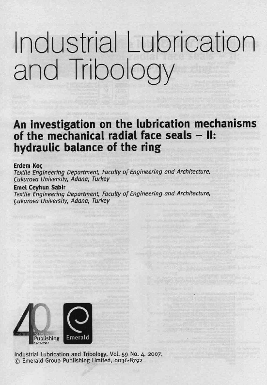 (PDF) An investigation on the lubrication mechanisms of the mechanical ...