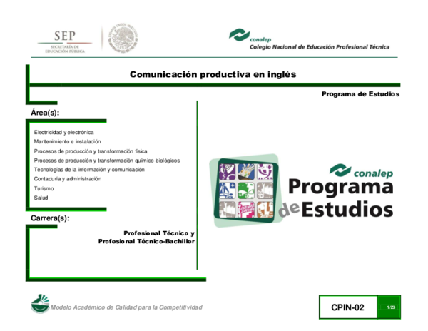 (PDF) Modelo Académico de Calidad para la Competitividad Comunicación