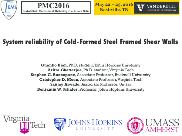 (PDF) System reliability of Cold‐Formed Steel Framed Shear Walls