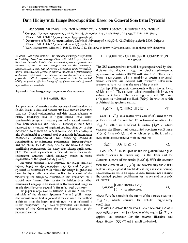 (PDF) Data Hiding with Image Decomposition Based on General Spectrum ...