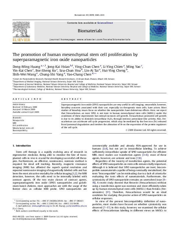 (PDF) The promotion of human mesenchymal stem cell proliferation by ...