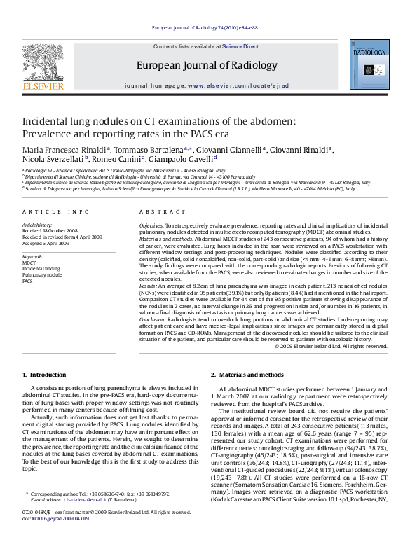 (PDF) Incidental lung nodules on CT examinations of the abdomen ...