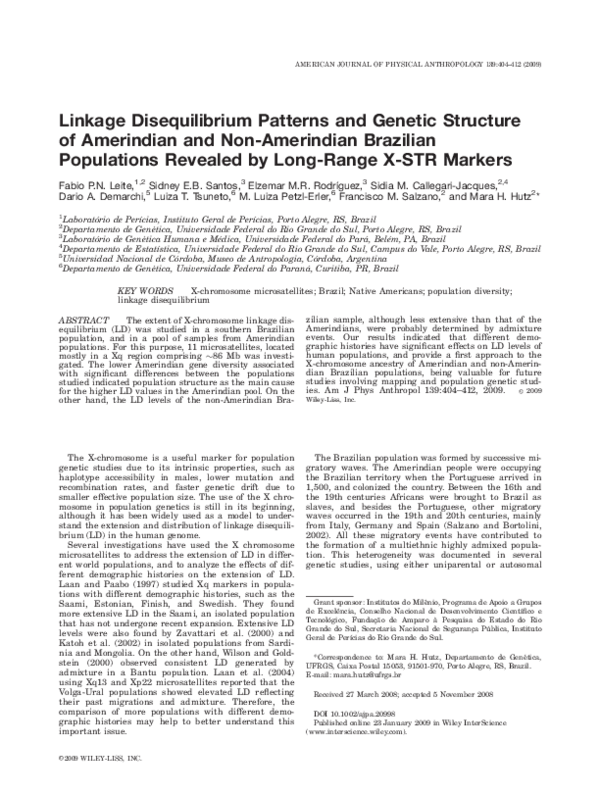 (PDF) Linkage disequilibrium patterns and genetic structure of ...