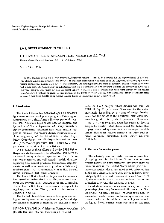 (PDF) LWR development in the USA