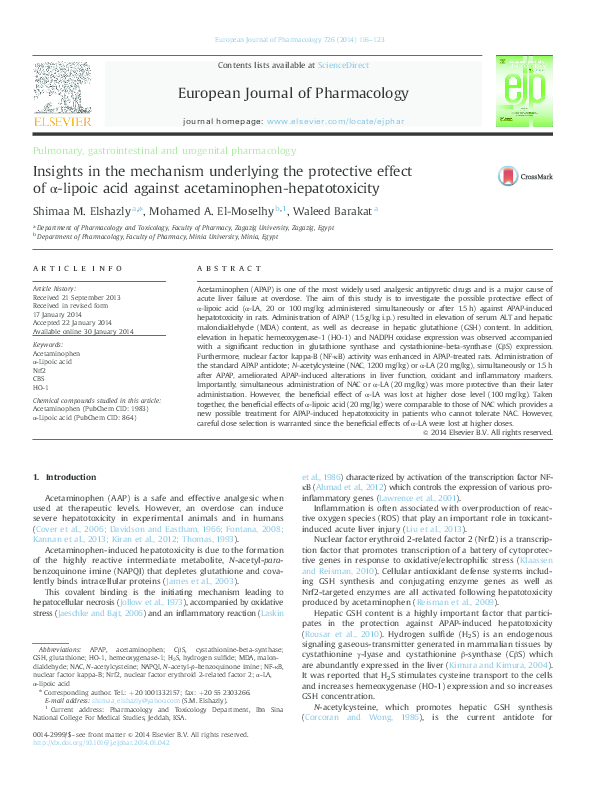 (PDF) Insights in the mechanism underlying the protective effect of α ...