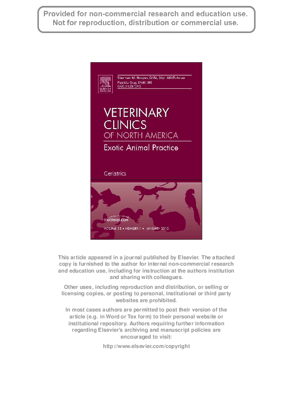 (PDF) Pathology of Aging Psittacines Drury Reavill Academia.edu