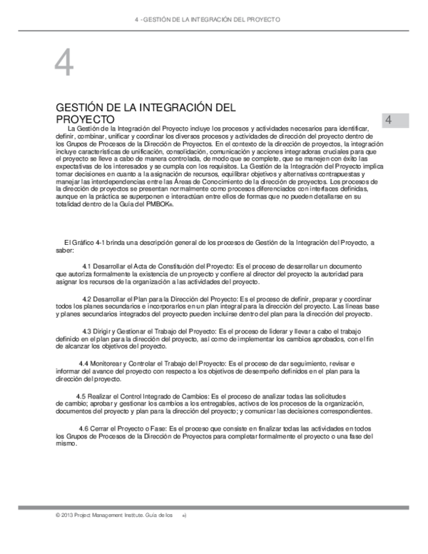 (PDF) 4 -GESTIÓN DE LA INTEGRACIÓN DEL PROYECTO 4 GESTIÓN DE LA ...