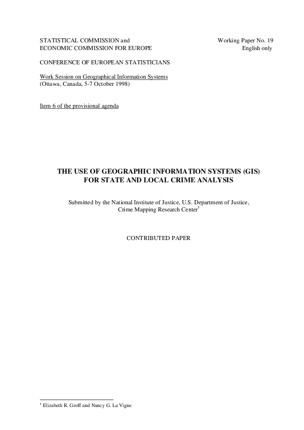 Pdf The Use Of Geographic Information Systems Gis For State And