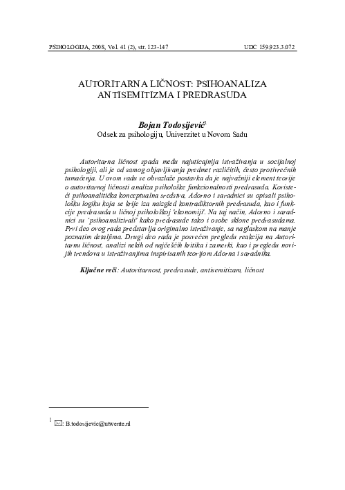 Authoritarian personality psychology picture