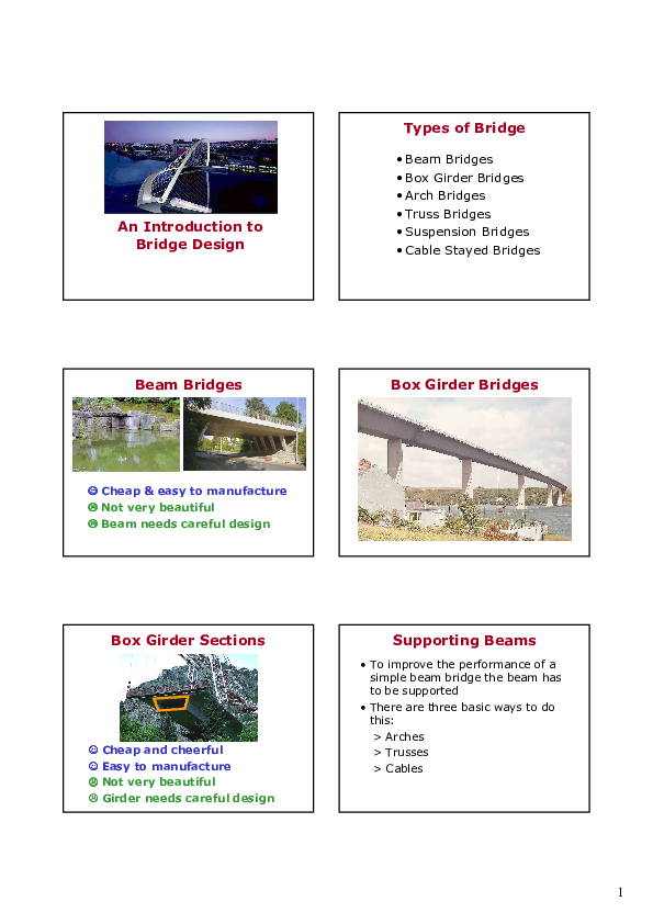 (PDF) Box Girder Bridges Box Girder Sections Supporting Beams Bahirew