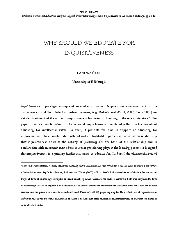 Essay on inquisitiveness picture