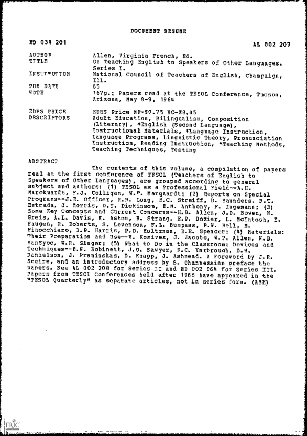 PDF) On Teaching English to Speakers of Other Languages