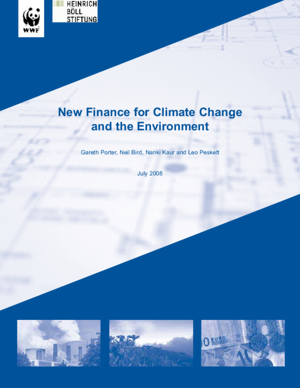 (PDF) New Finance for Climate Change and the Environment