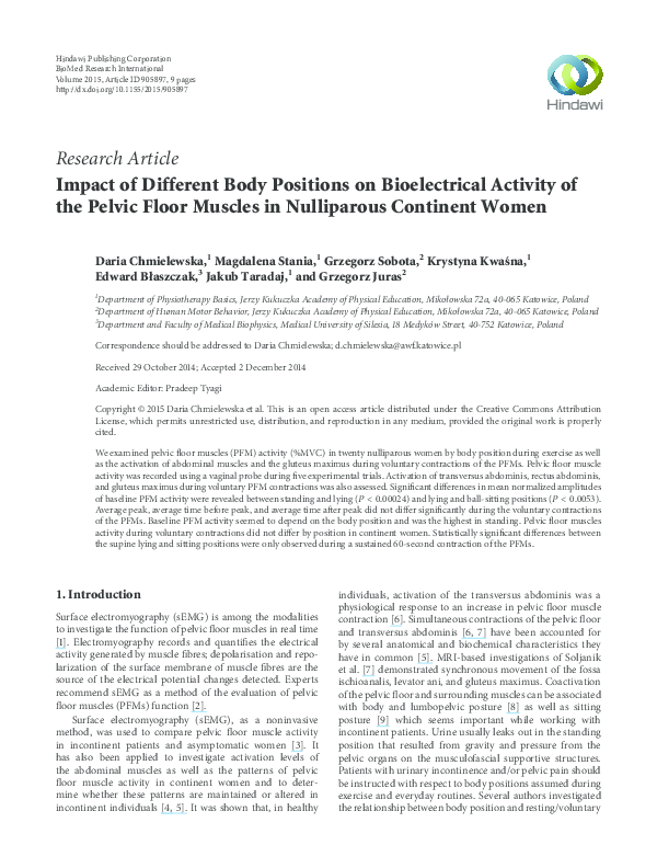 (PDF) Impact of Different Body Positions on Bioelectrical Activity of ...