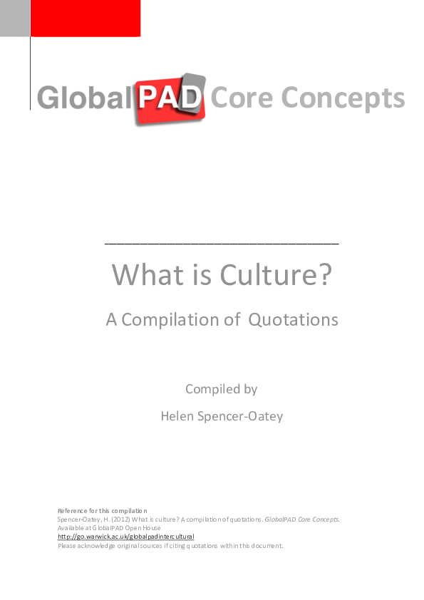  PDF Core Concepts What Is Culture What Is Culture What Is Culture