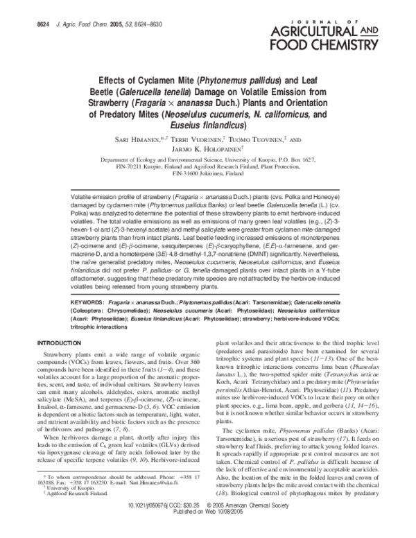 (PDF) Effects of cyclamen mite (Phytonemus pallidus) and leaf beetle ...