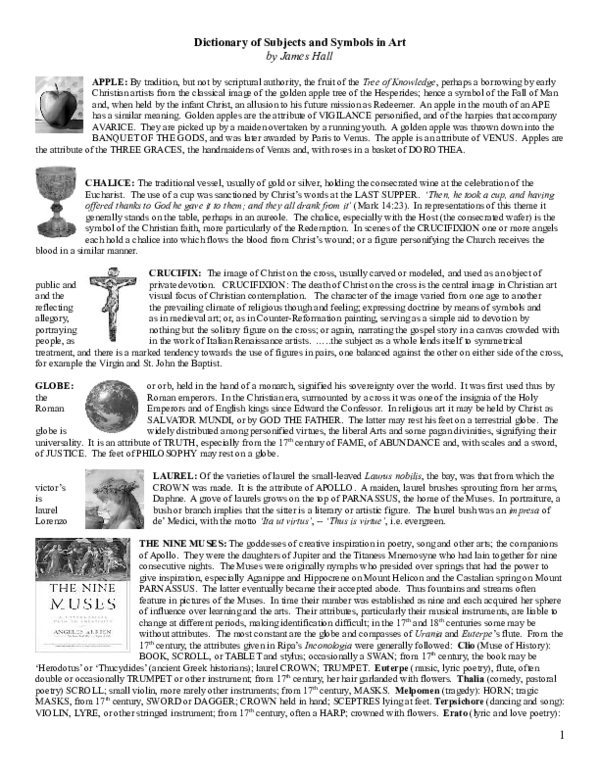 (DOC) Dictionary of subjects and symbols in art