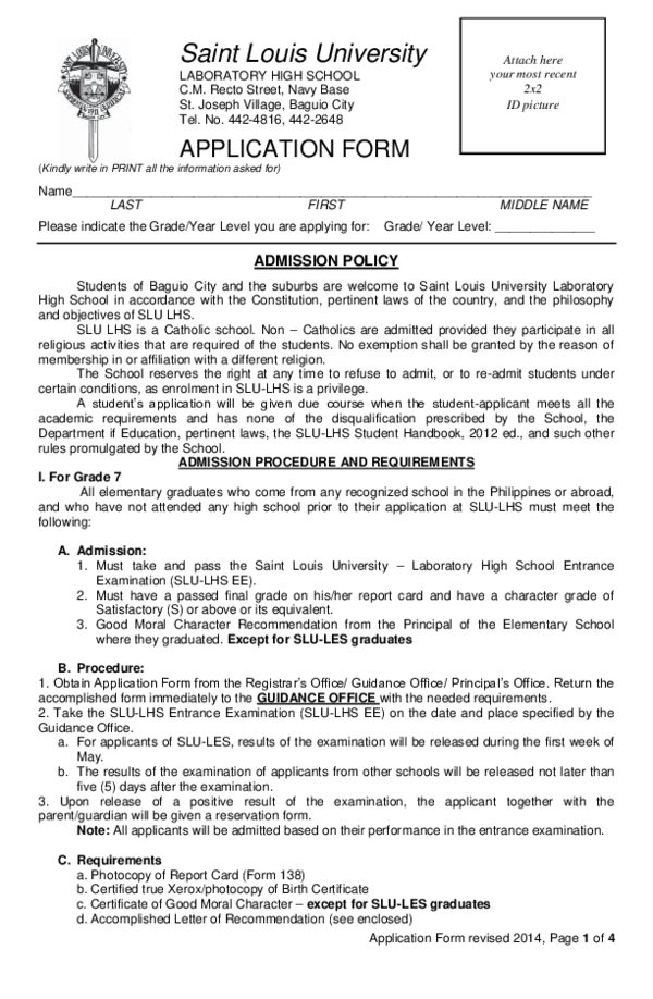 (PDF) APPLICATION FORM