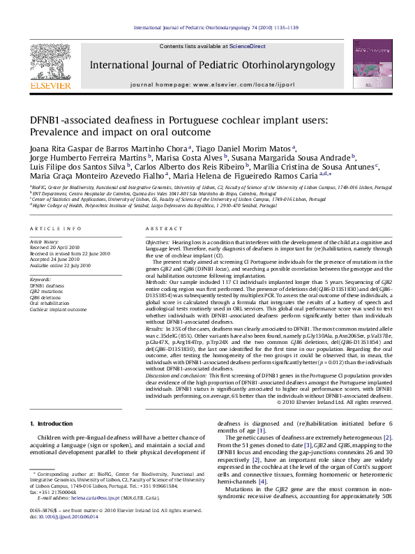 (PDF) DFNB1-associated deafness in Portuguese cochlear implant users ...