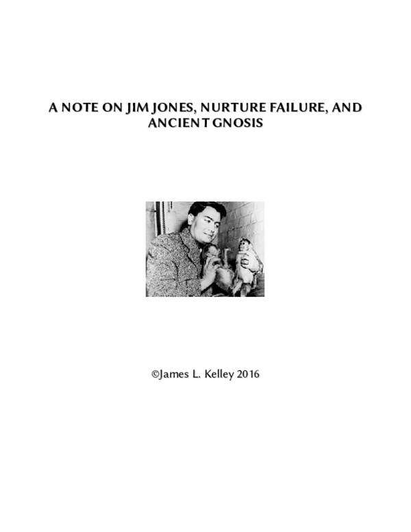 (PDF) James L. Kelley, “A Note On Jim Jones, Nurture Failure, and ...