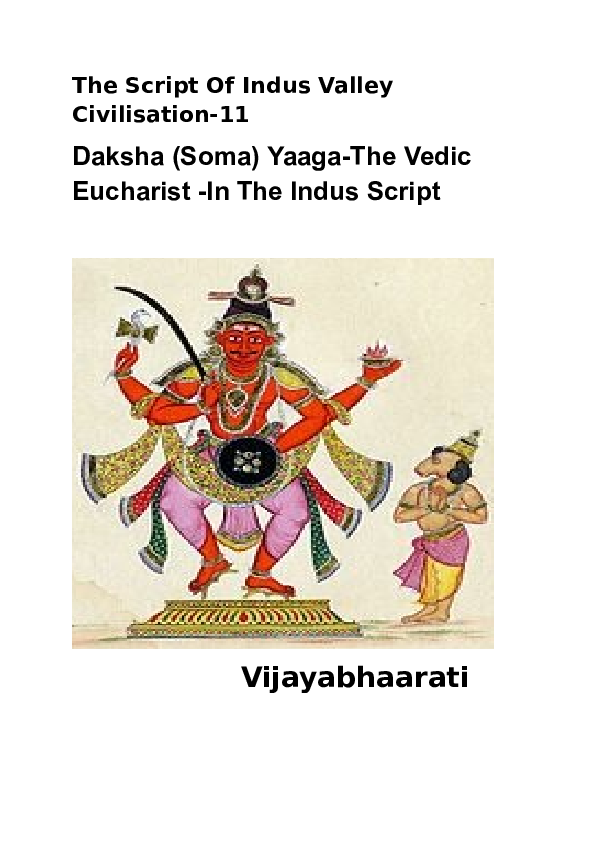 (DOC) The Script Of Indus Valley Civilisation-11 Daksha (Soma) Yaaga ...