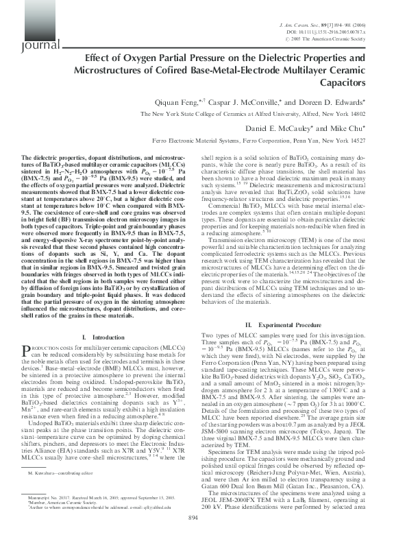 (PDF) Effect of Oxygen Partial Pressure on the Dielectric Properties ...