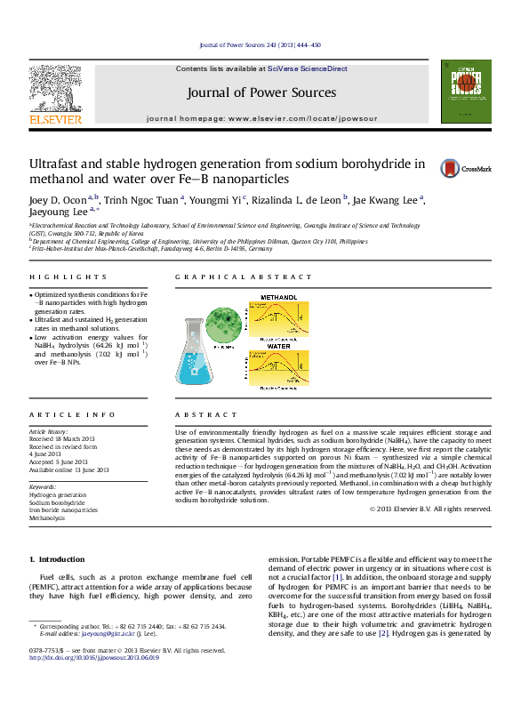 (PDF) Ultrafast and stable hydrogen generation from sodium borohydride ...