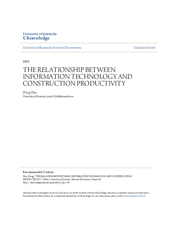 (PDF) The relationship between information technology acceptance and ...