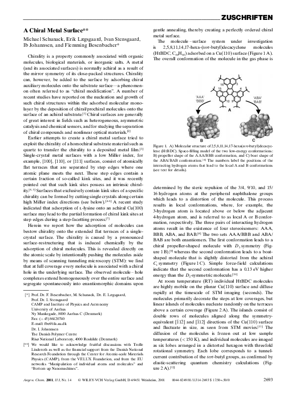 (PDF) A chiral metal surface