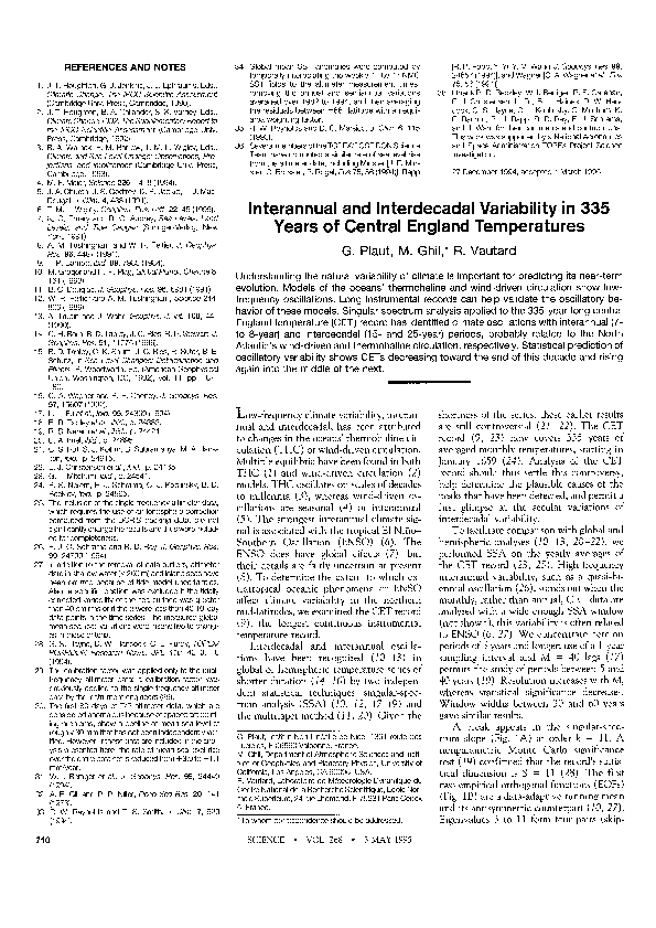 (PDF) Interannual and Interdecadal Variability in 335 Years of Central ...