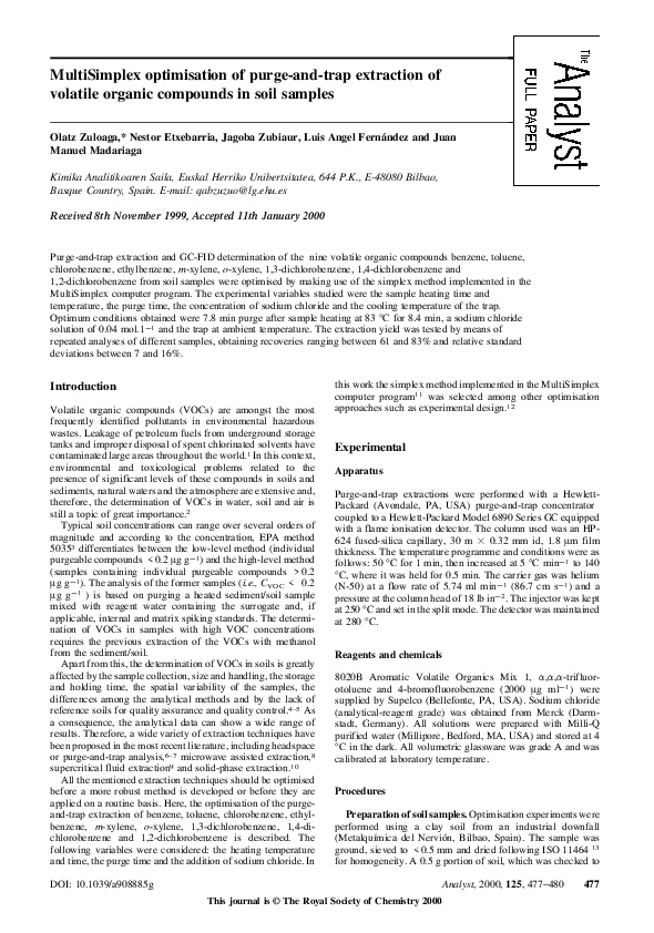 (PDF) MultiSimplex optimisation of purge-and-trap extraction of phenols ...