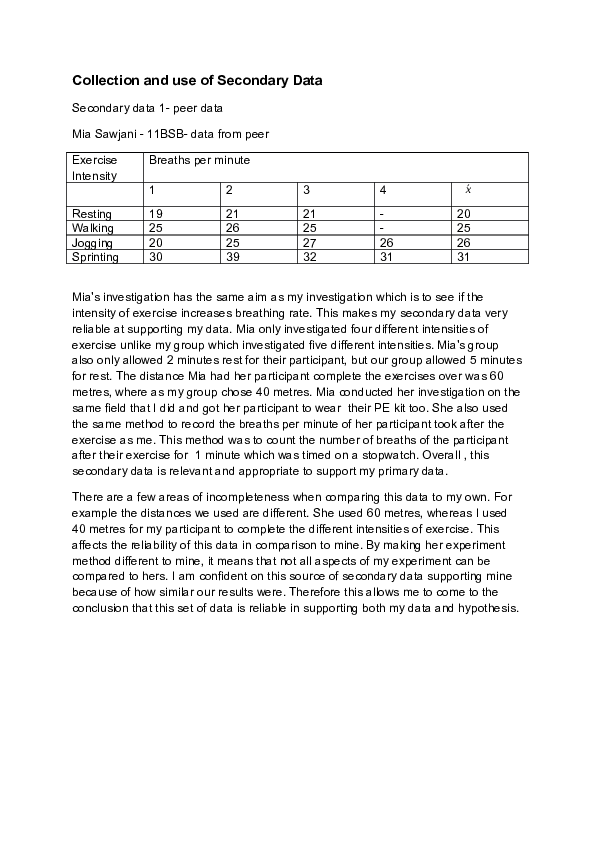 (DOC) Collection and use of secondary data charlotte day Academia.edu