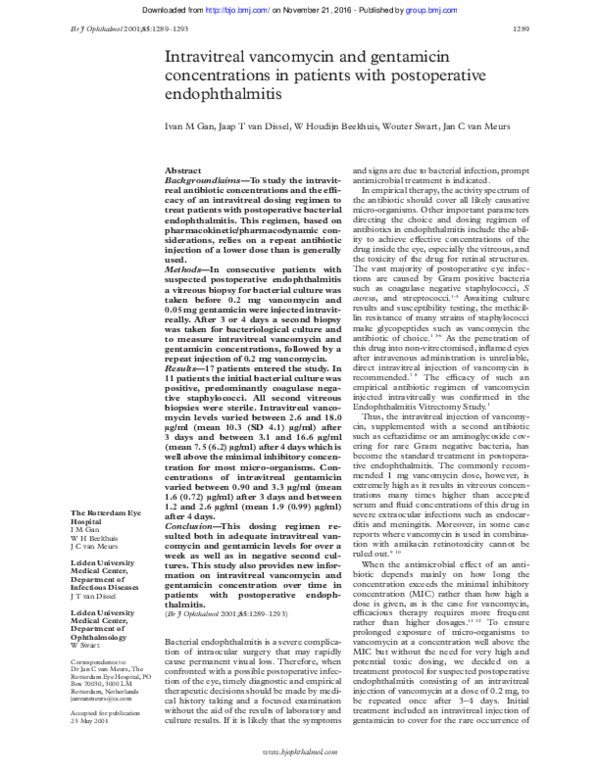 Vancomycin And Gentamicin