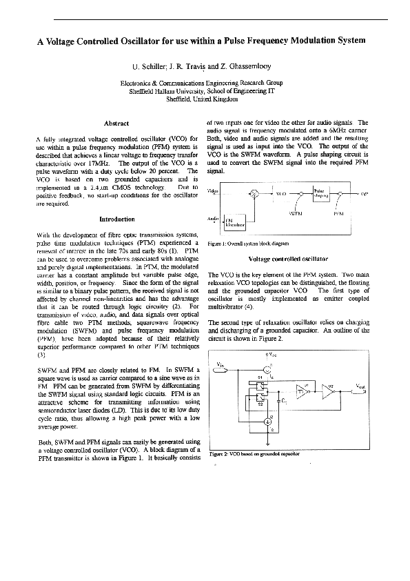 (PDF) A voltage controlled oscillator for use within a pulse frequency ...
