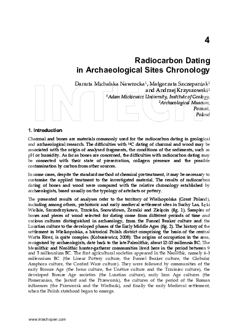 (PDF) Radiocarbon Dating in Archaeological Sites Chronology