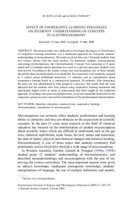(PDF) Effect of Cooperative Learning Strategies on Students ...