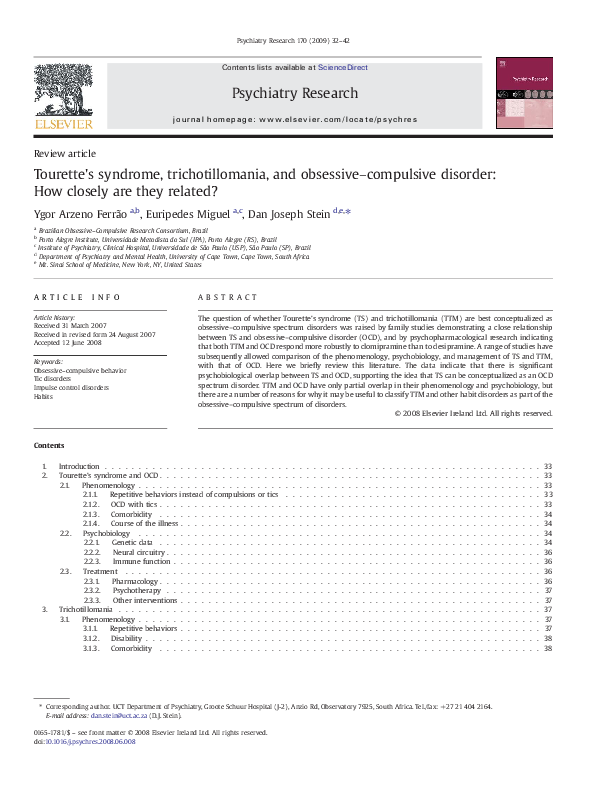 History of trichotillomania image