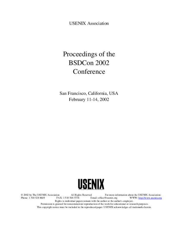  PDF Design And Implementation Of A Direct Access File System DAFS Kernel Server For FreeBSD 