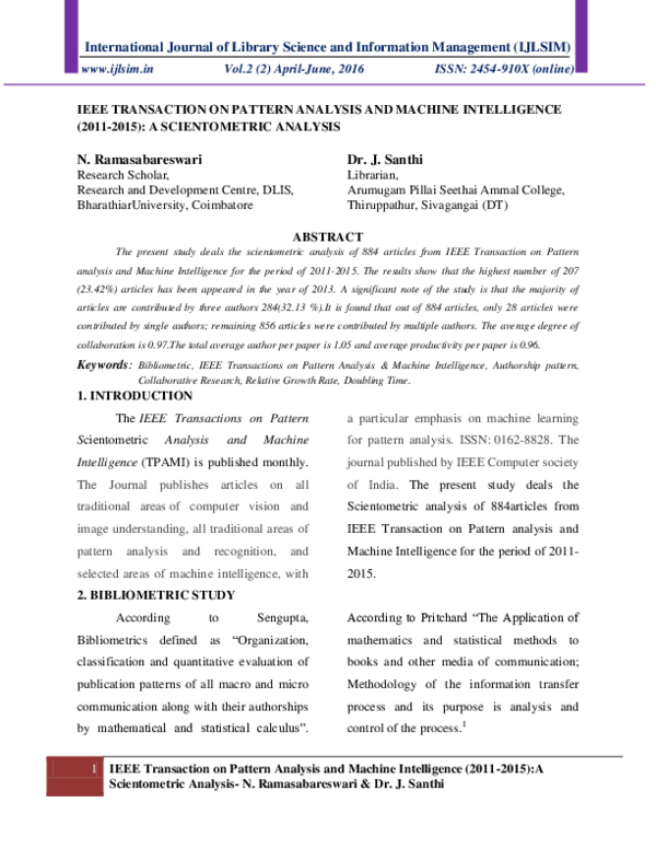 (PDF) IEEE TRANSACTION ON PATTERN ANALYSIS AND MACHINE INTELLIGENCE ...
