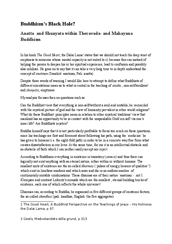 Why is anatta important picture