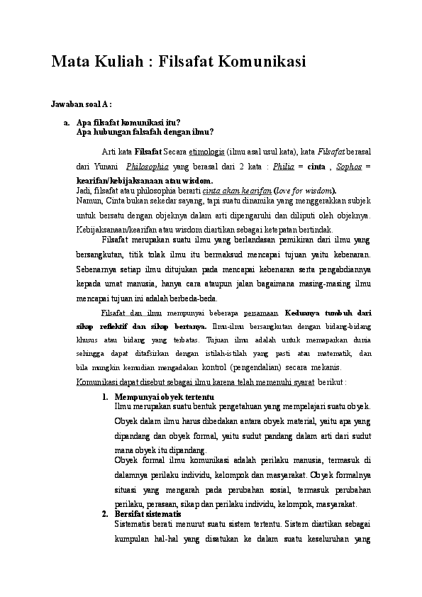 Apa Itu Filsafat Komunikasi